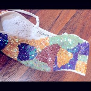 Free People sequined mermaid bralette